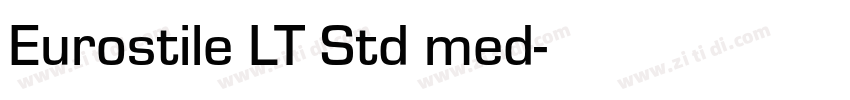 Eurostile LT Std med字体转换